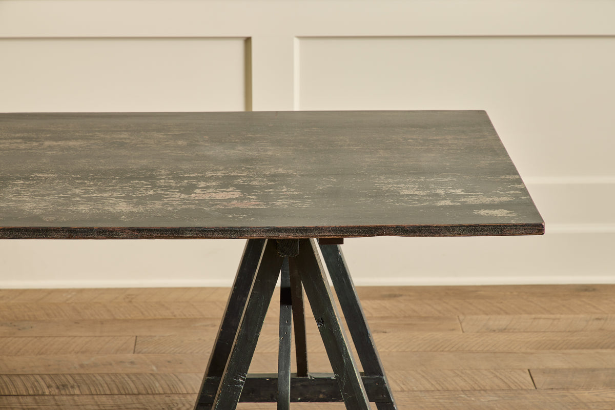 Black Oak Trestle Desk