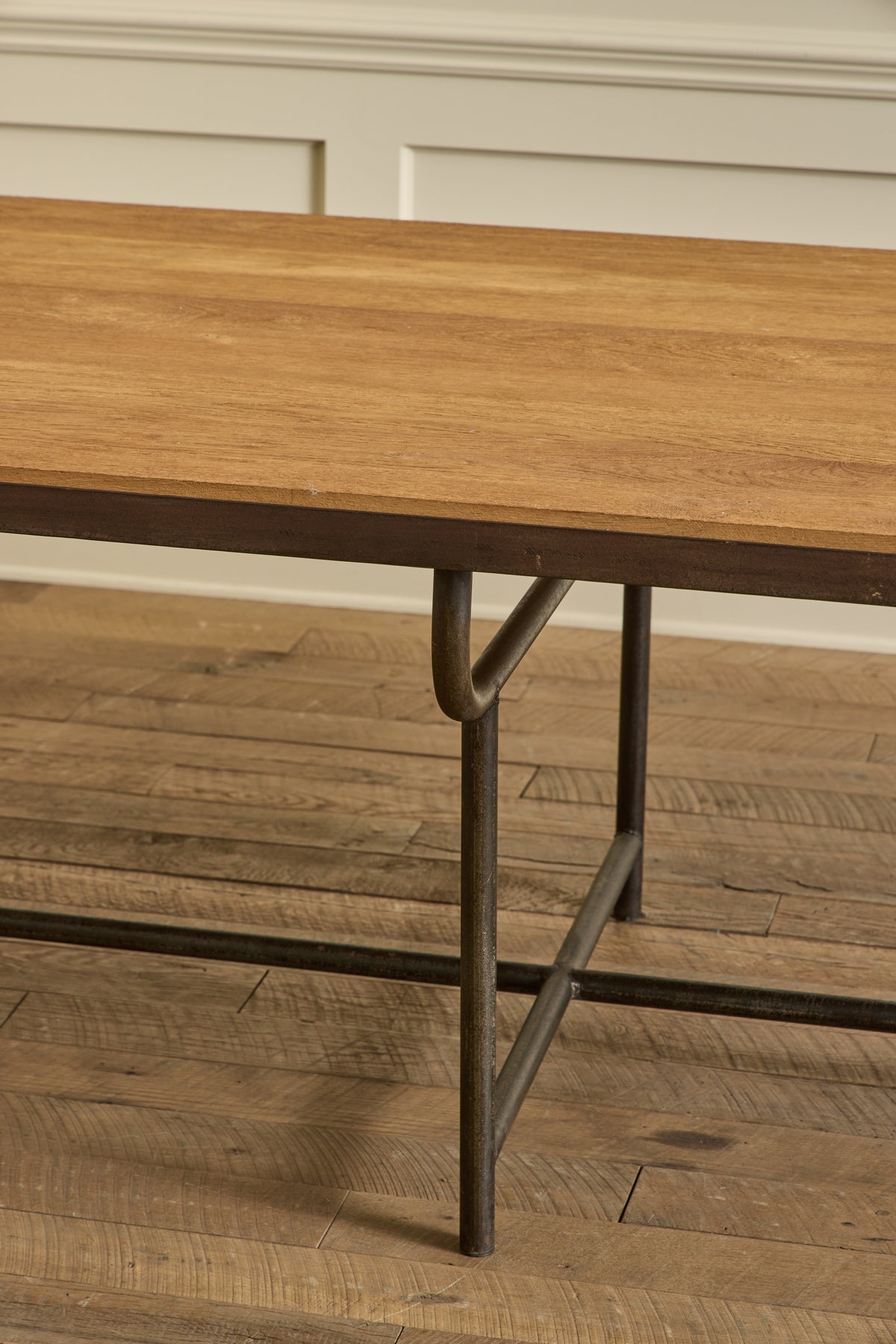 Industrial Iron & Oak Table