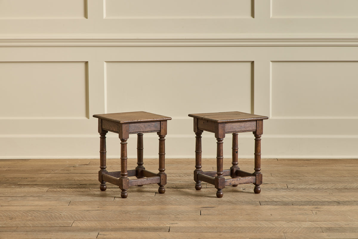 Pair of Oak Stools