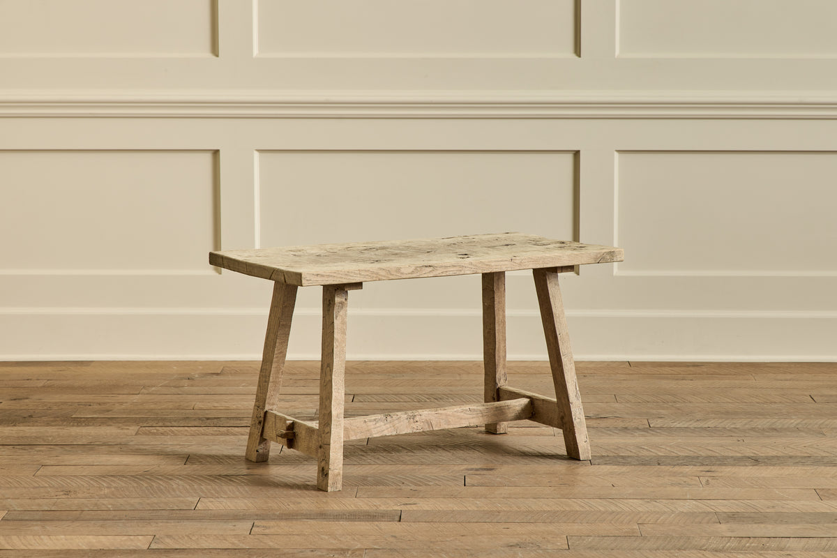 Bleached Burlwood Side Table