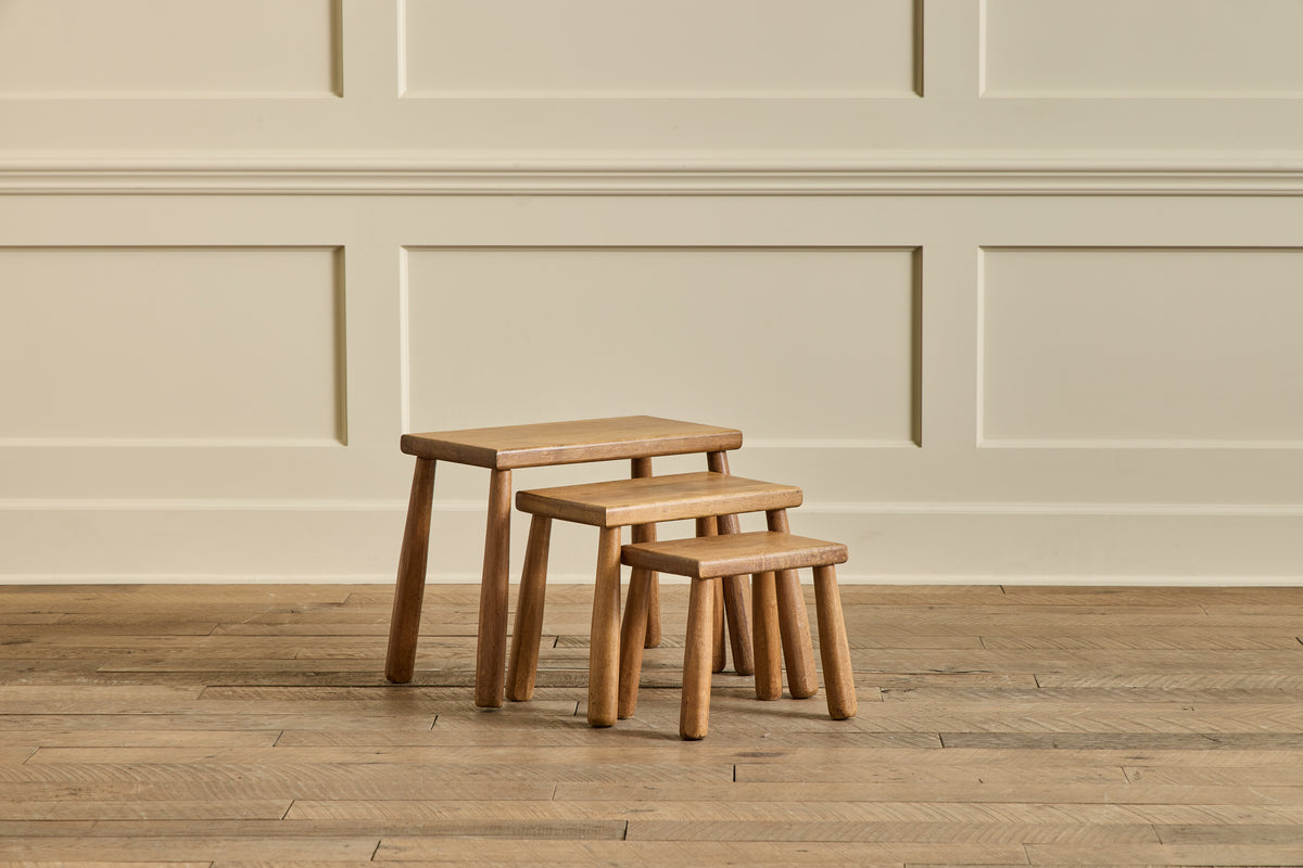 VTG WOOD NESTING TABLES NO. 1
