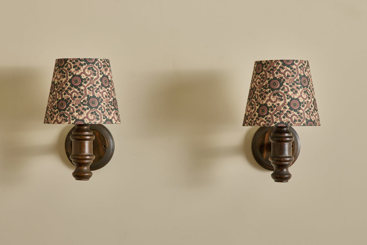 Pair of Danish Pine Wall Sconces