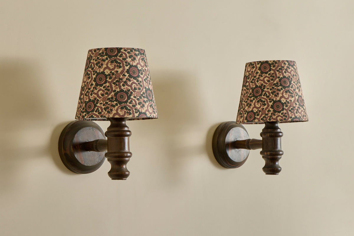 Pair of Danish Pine Wall Sconces