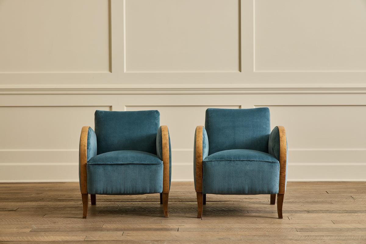 Pair of Swedish Deco Arm Chairs