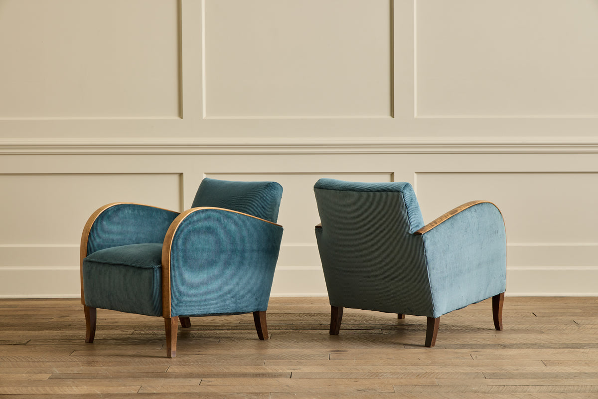 Pair of Swedish Deco Arm Chairs
