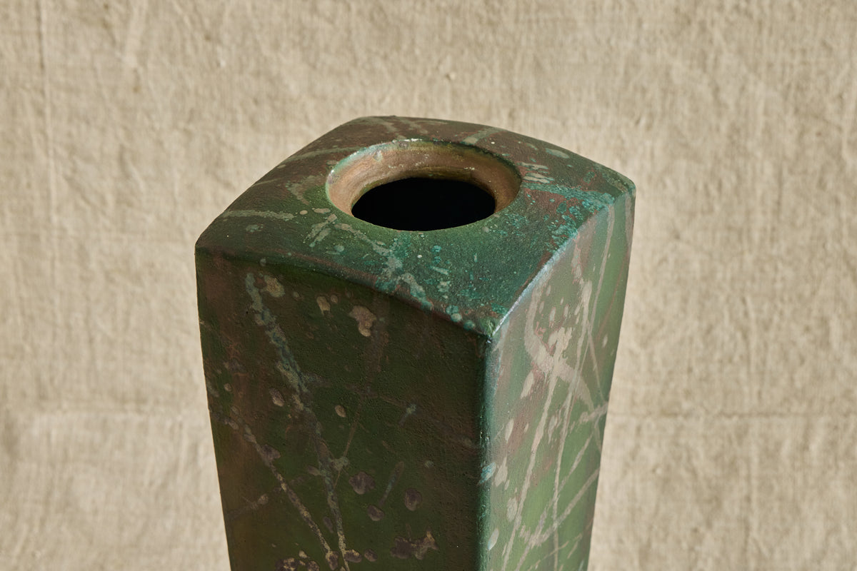 Ceramic Green Lidded Jar