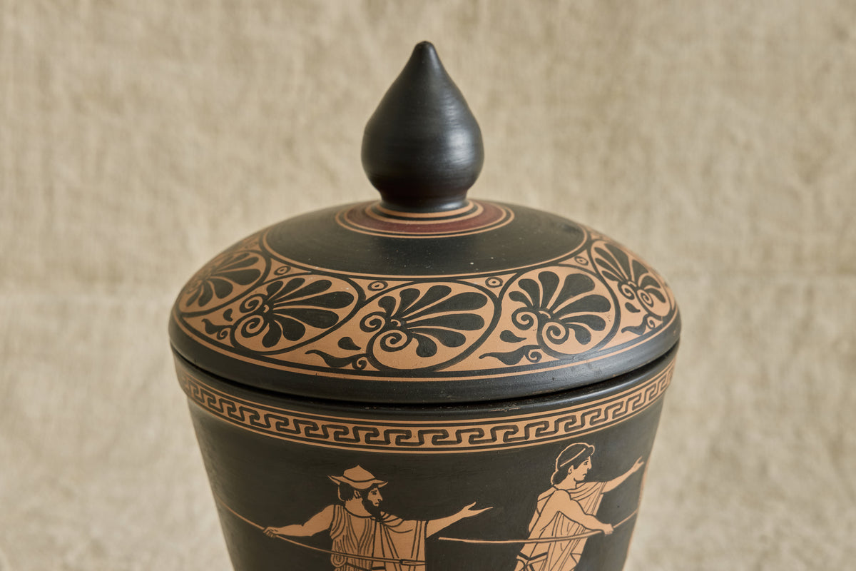 Etruscan Style Lidded Jar