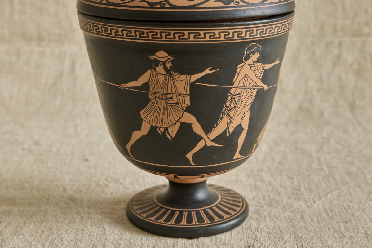 Etruscan Style Lidded Jar