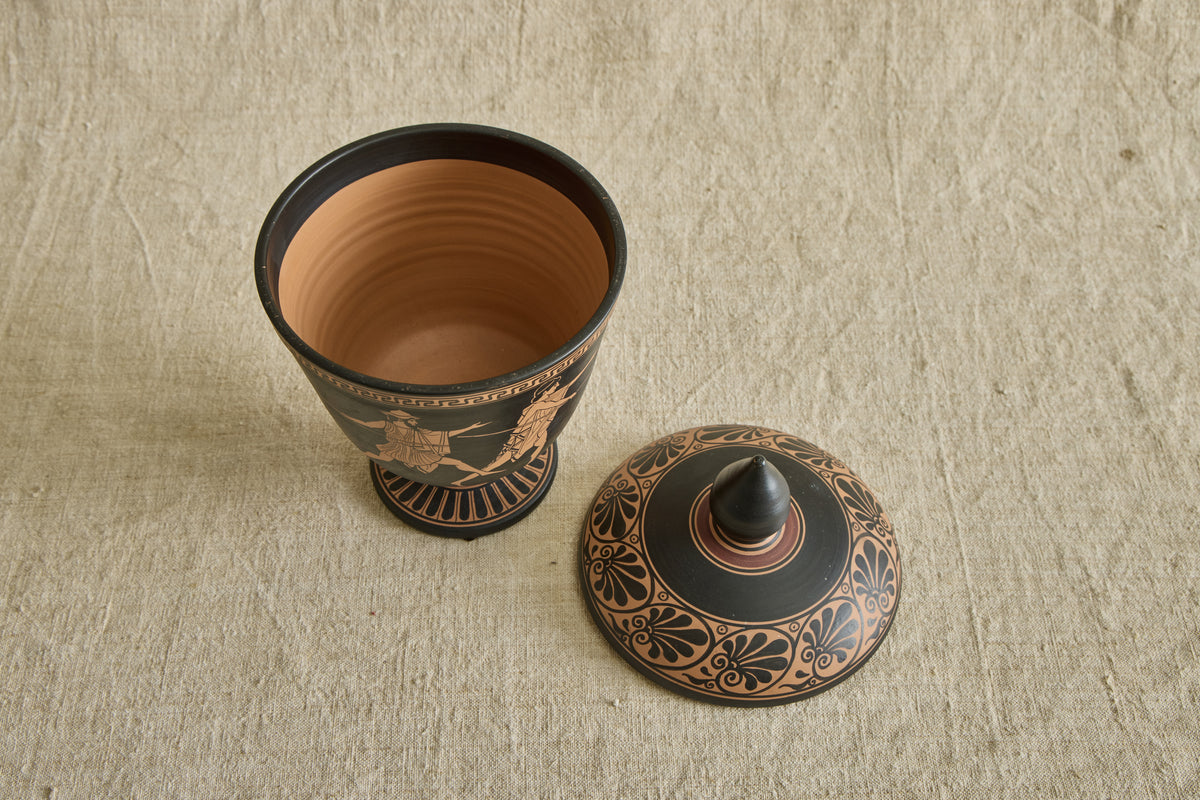 Etruscan Style Lidded Jar