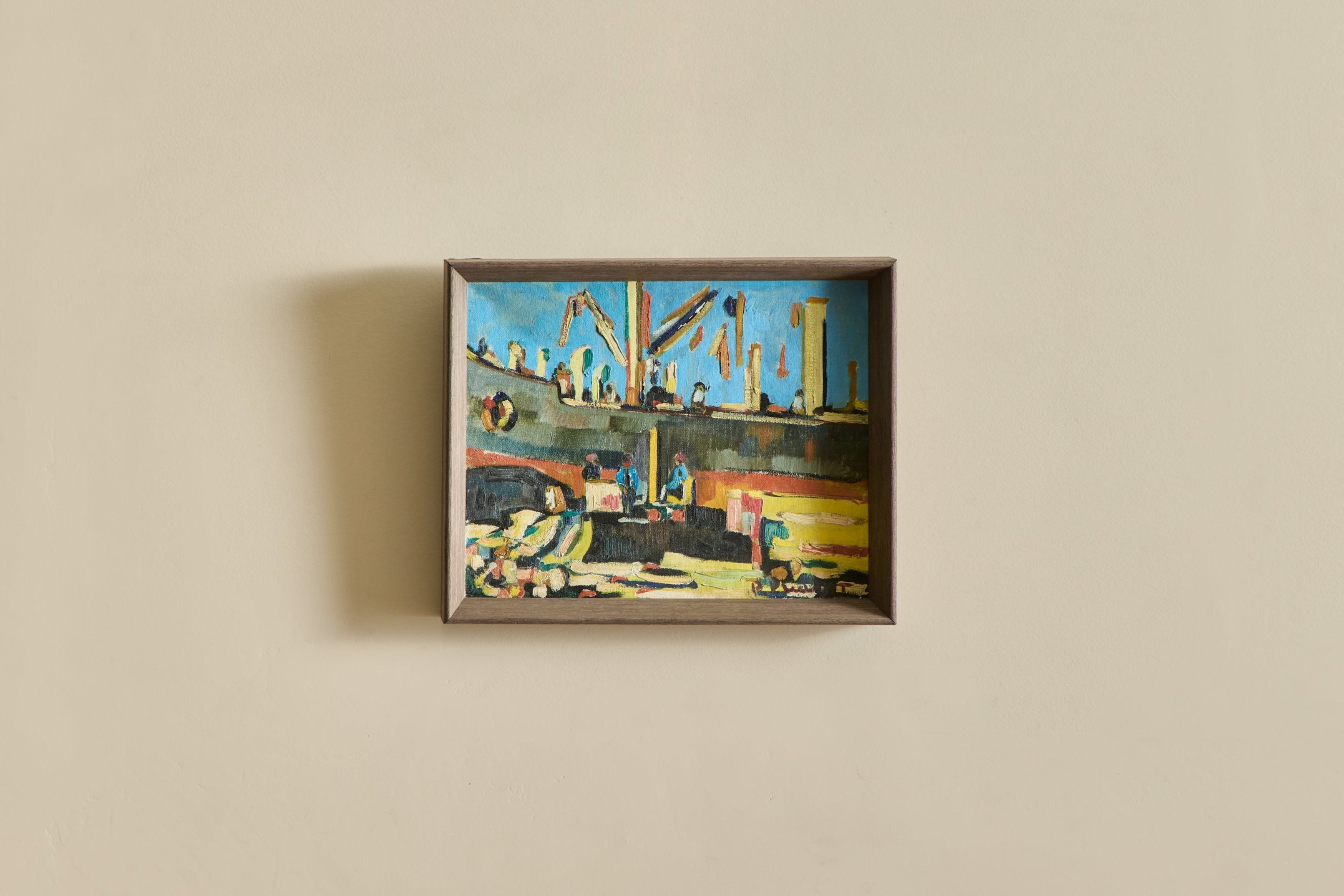 Shipyard Oil Painting