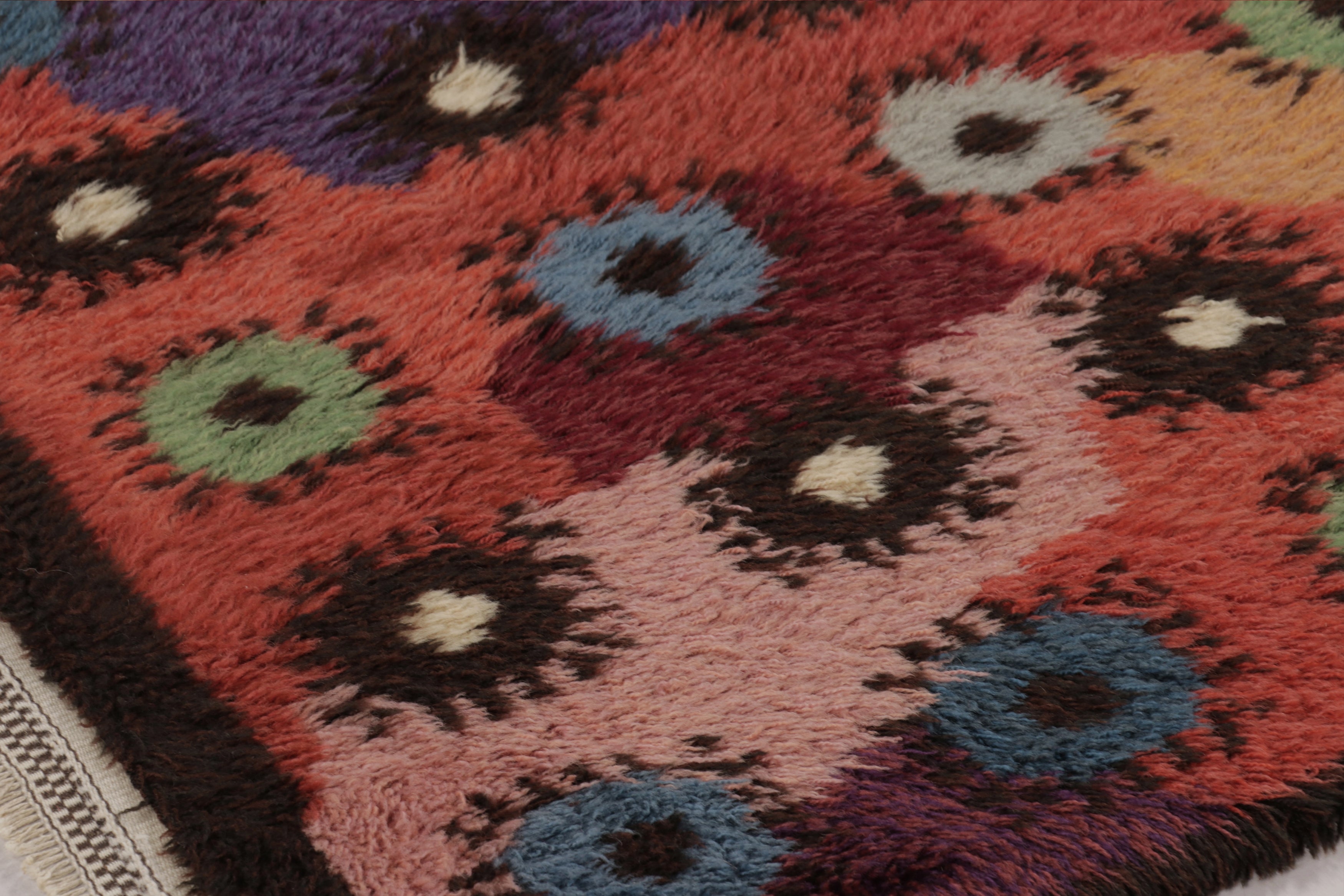 Colorful Turkish Tulu Rug 3’2 X 6’4