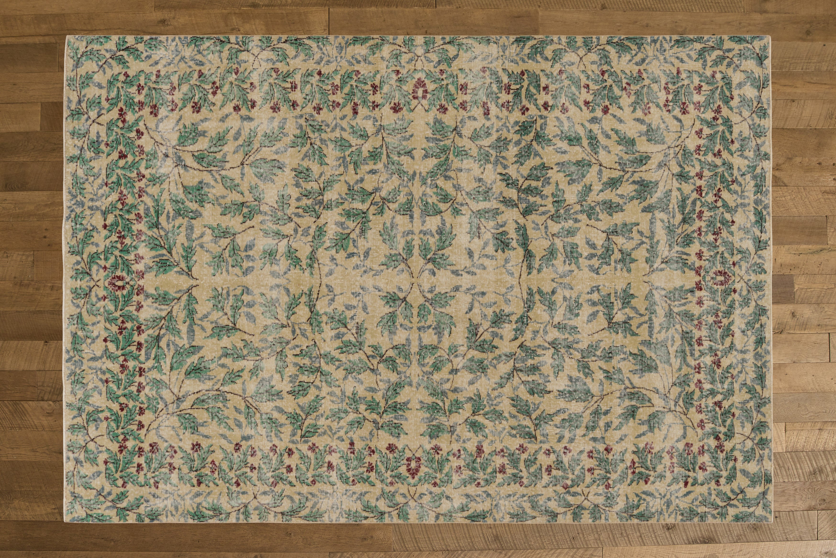 Turkish Botanical Rug 6’8 X 9’10