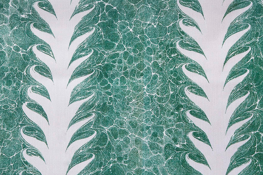 Palm Drop in Sea Green/Chalk