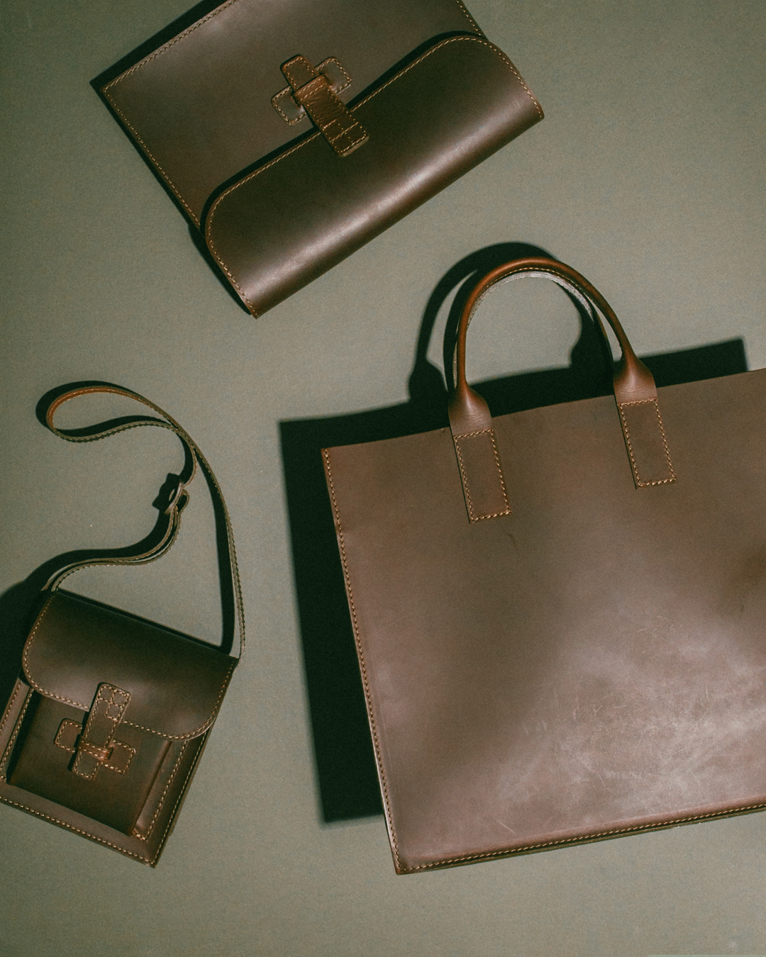 Leather Attache in Chocolate