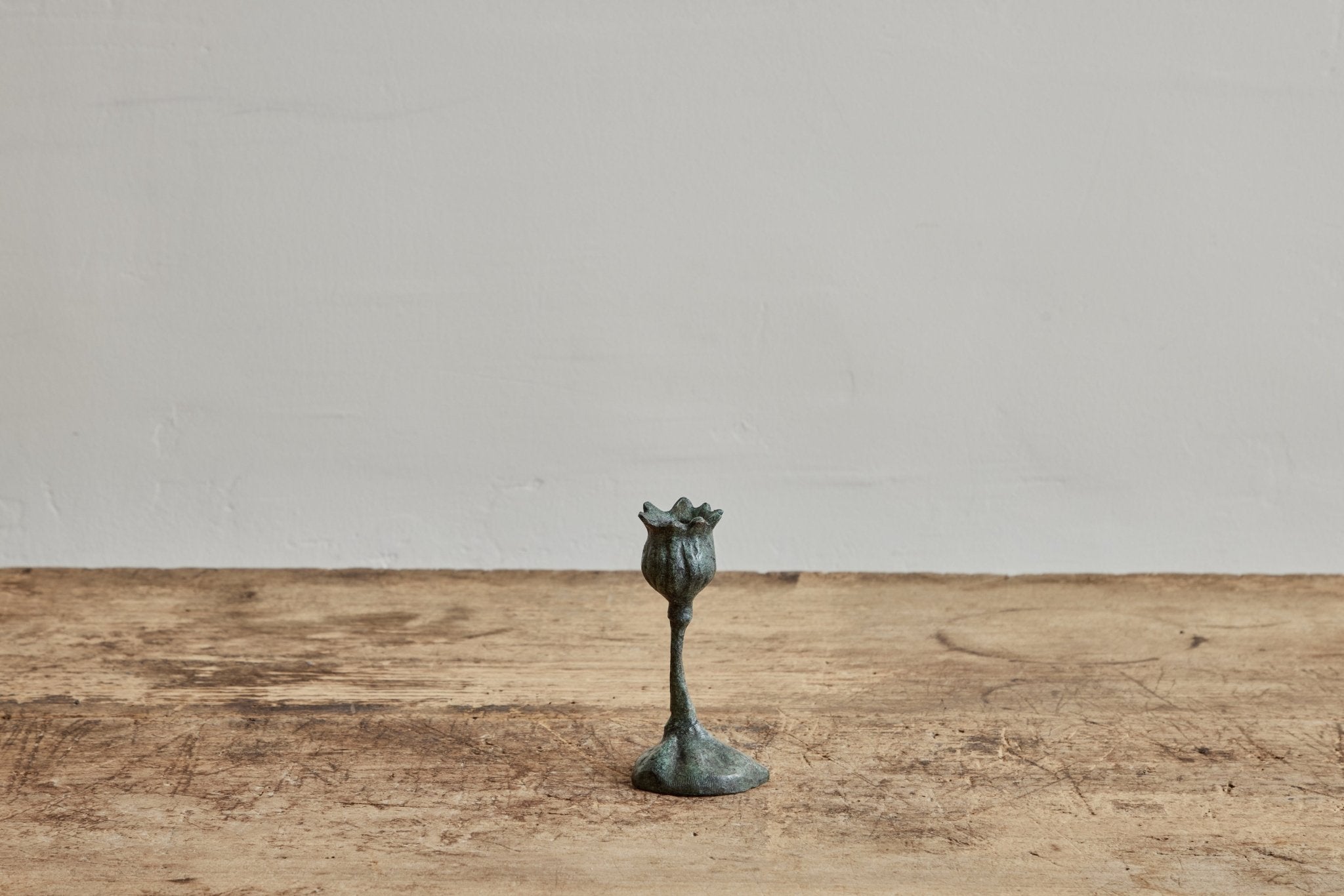 Bronze Poppy Candlestick 5.5" - Nickey Kehoe