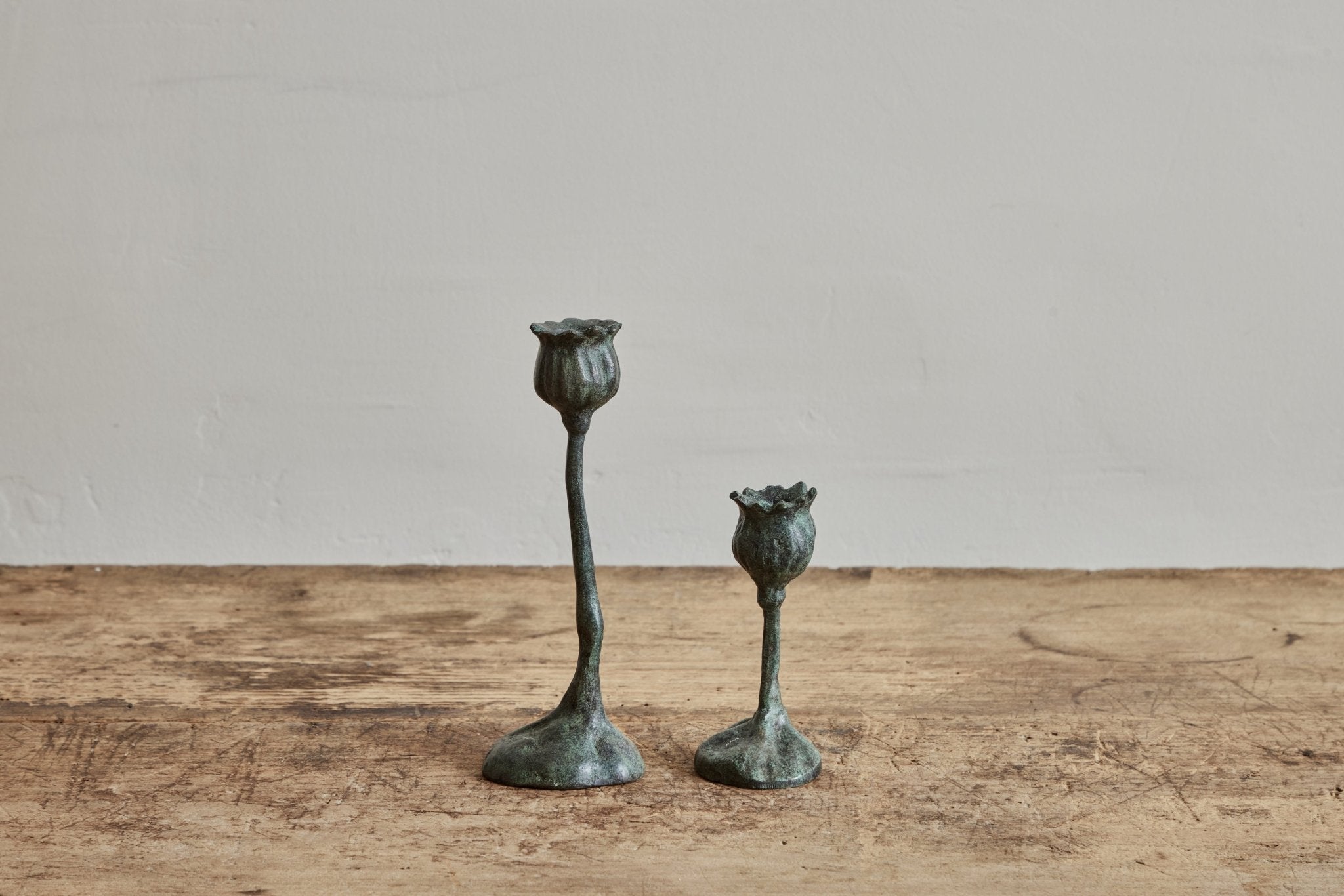 Bronze Poppy Candlestick 5.5" - Nickey Kehoe
