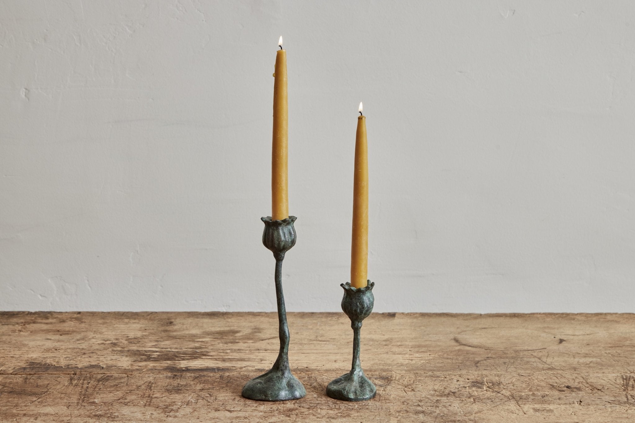 Bronze Poppy Candlestick 9" - Nickey Kehoe