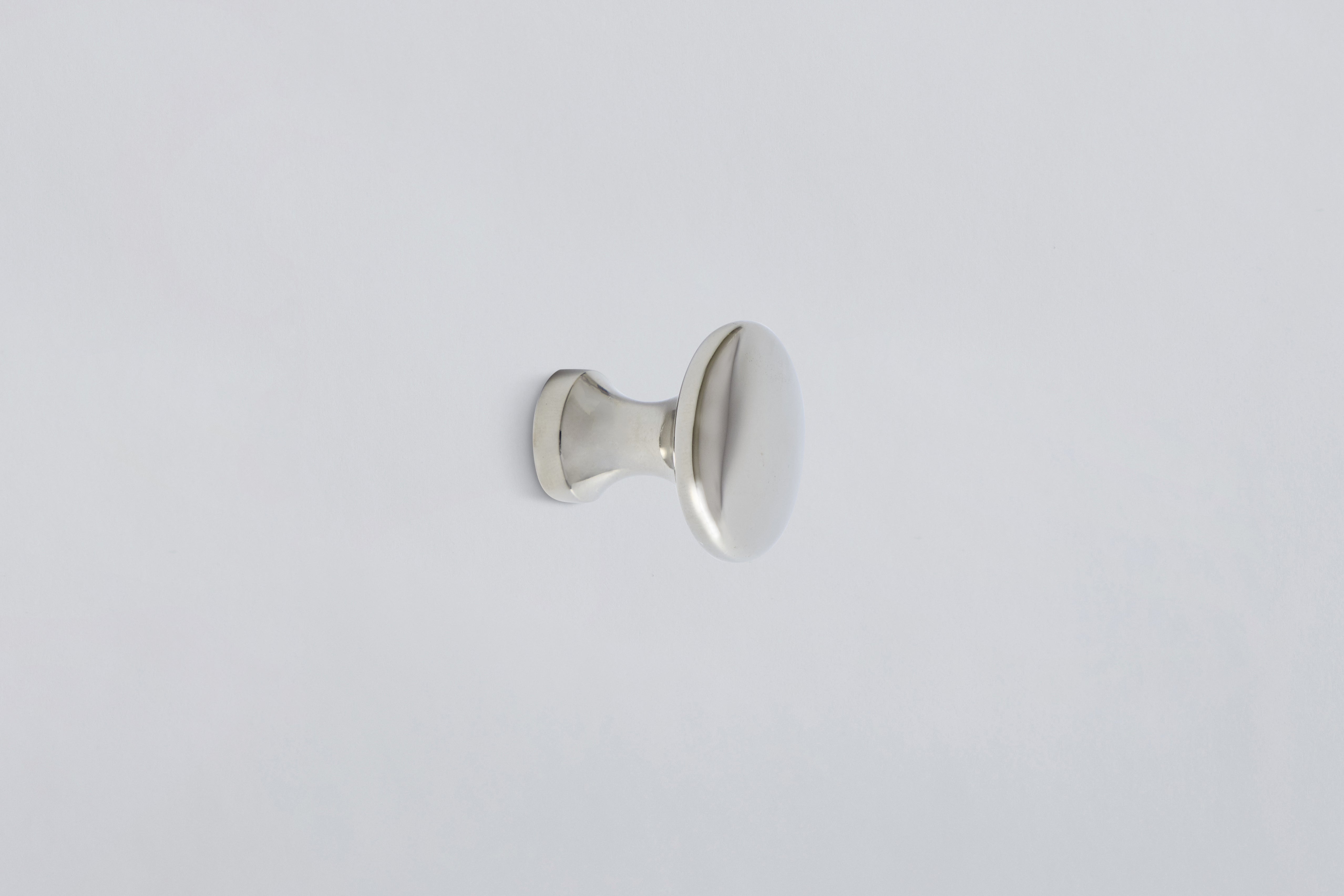 Collins Button Knob, Polished Nickel (Multiple Sizes)