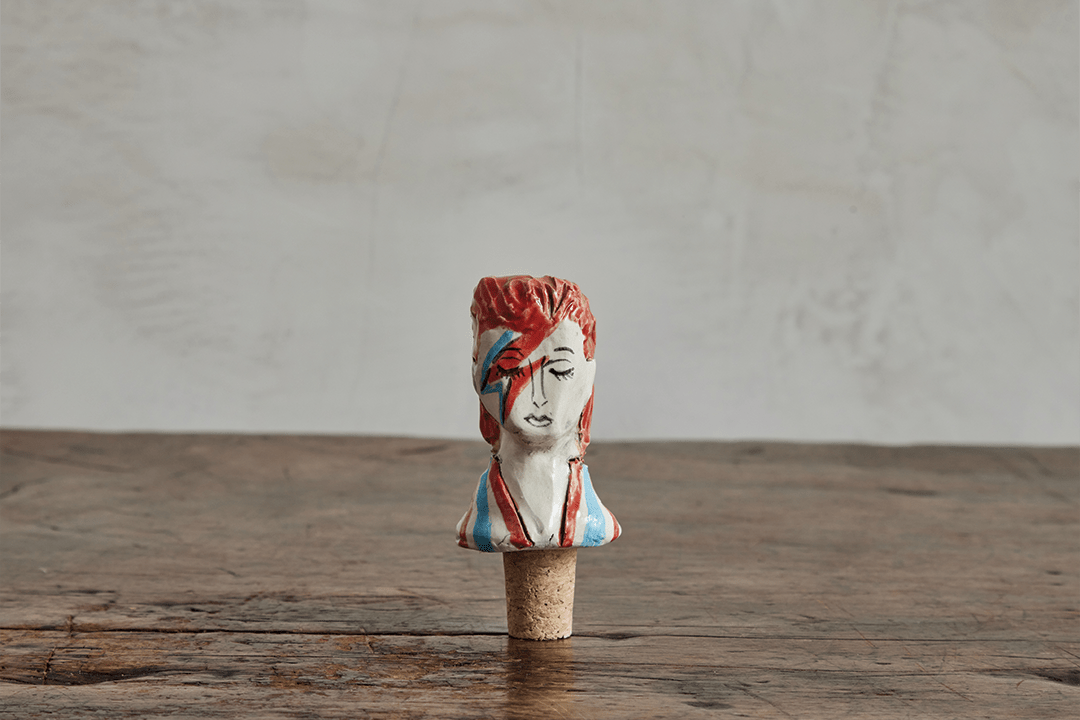 David Bowie Ceramic Wine Stopper - Nickey Kehoe