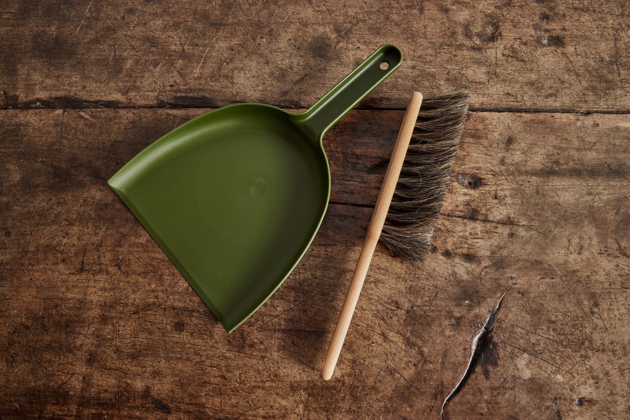 Green Dustpan & Hand Broom - Nickey Kehoe