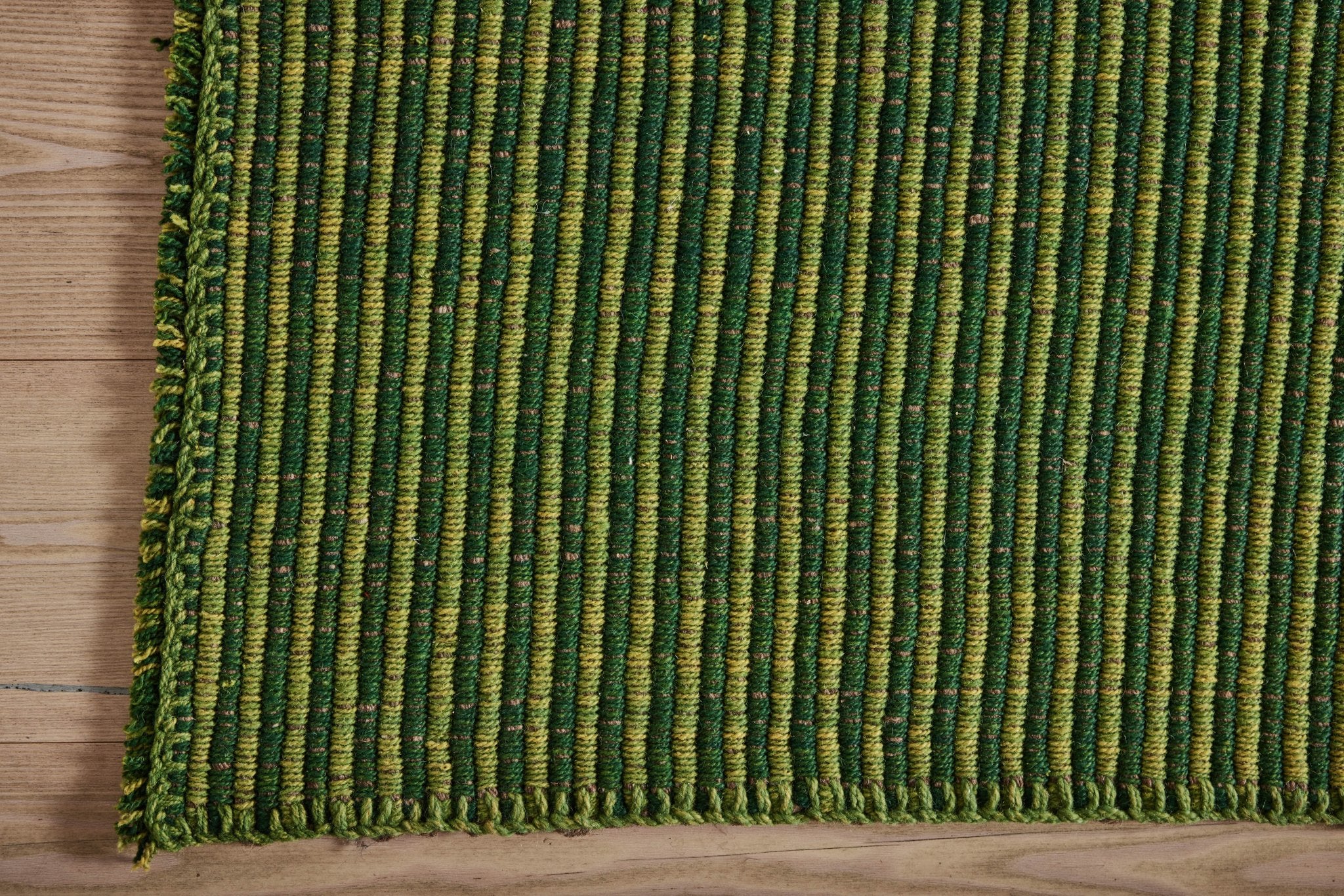 Green Wool Kilim, 9'9 x 11'11 - In Stock - Nickey Kehoe