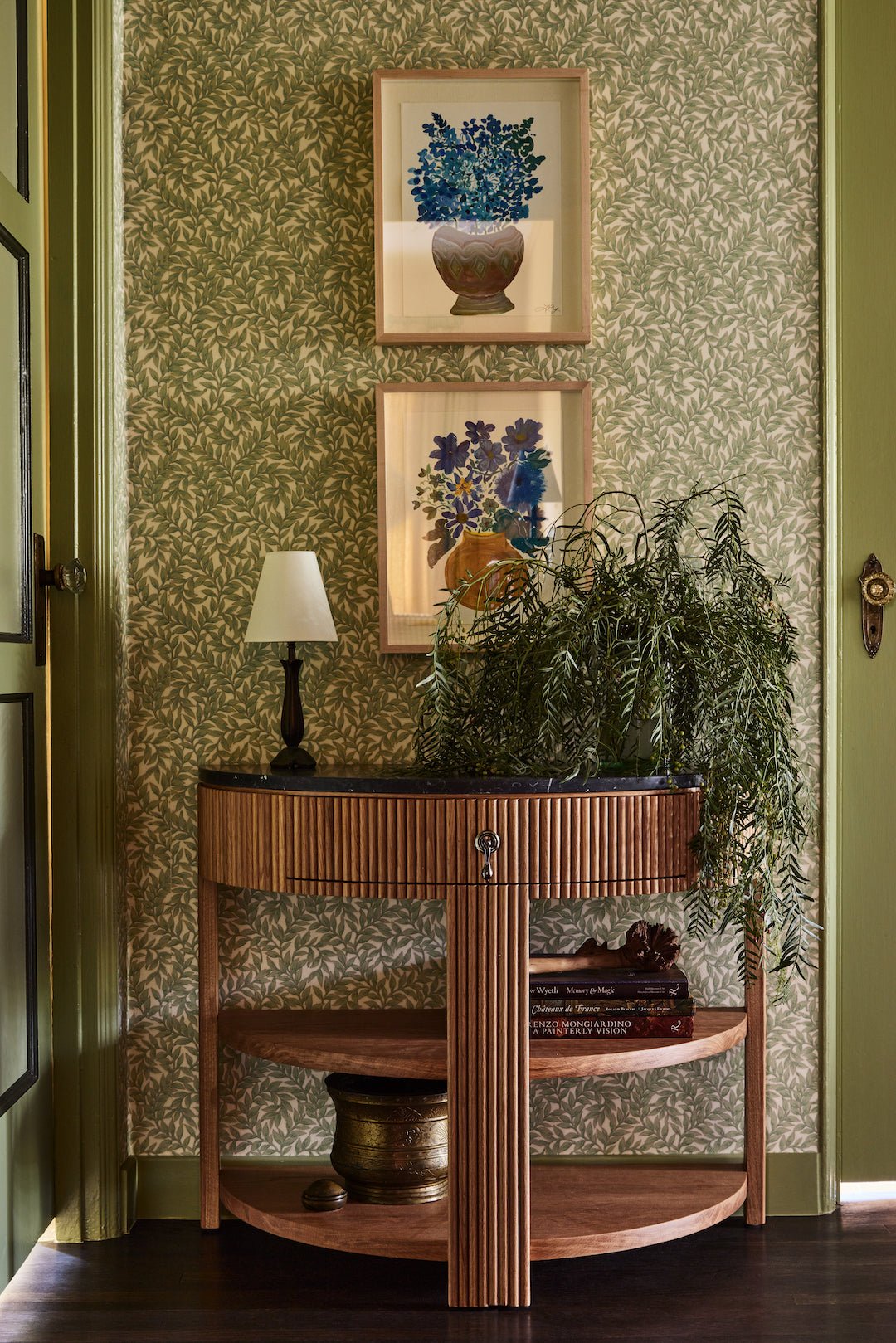 Shown in Natural Oak with Marble Top