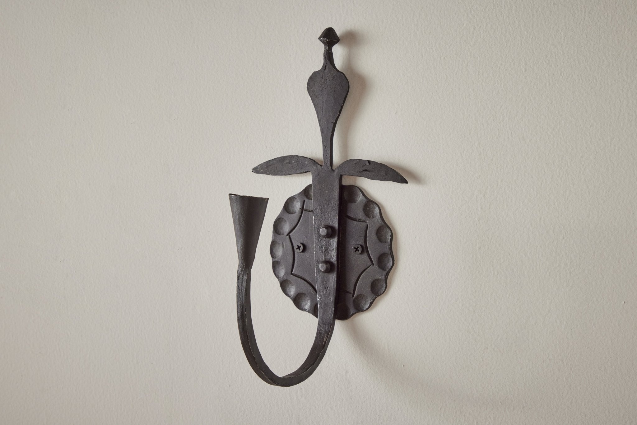 Nickey Kehoe Forged Iron Candle Wall Sconce - Nickey Kehoe