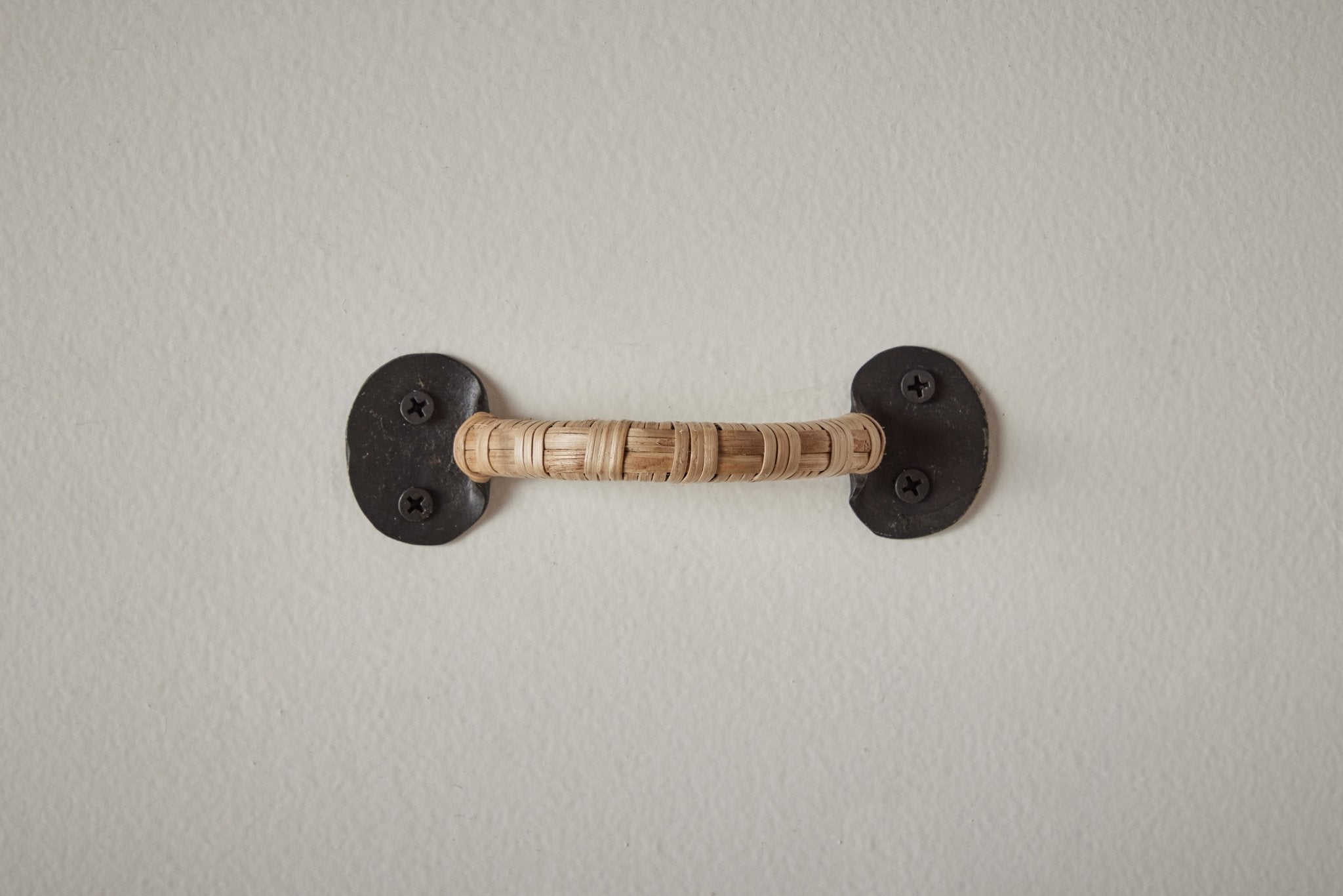 Nickey Kehoe Forged Iron Drawer Pull with Bamboo - Nickey Kehoe