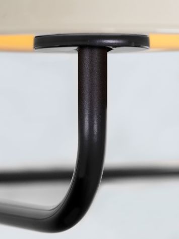 Shown in Blackened Steel finish with small RAL 1015 Light Ivory shades and matching interior