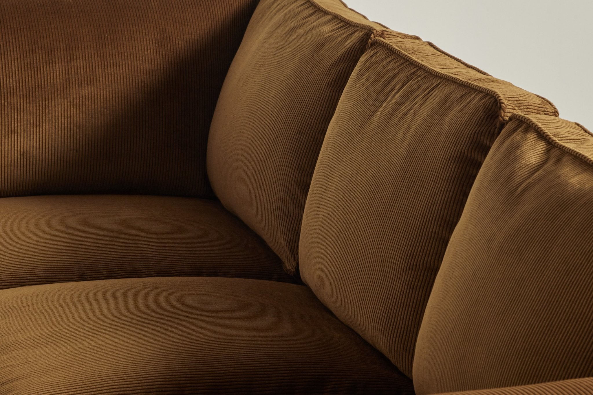 Shown in Nickey Kehoe Holland & Sherry Tempo Bronze Corduroy and Dark Oak, right-facing