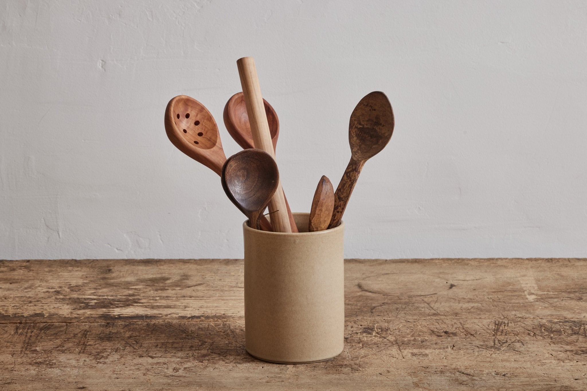 Nickey Kehoe Utensil Holder in Flax - Nickey Kehoe