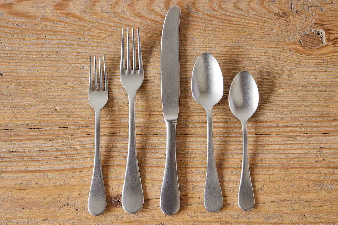 Vintage Pewter Five Piece Flatware Set - Nickey Kehoe