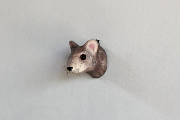 Paper Mâché Taxidermy, Grey Mouse