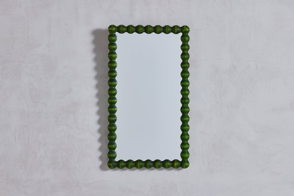 Alfred Newall, 27.5" Bobbin Mirror in Green
