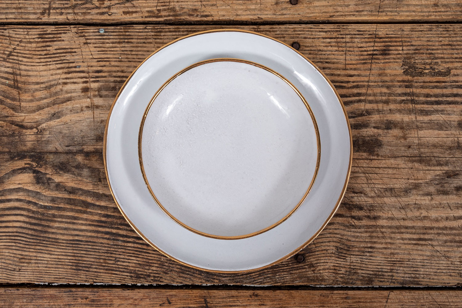 Cresus Gold Rim Soup Plate