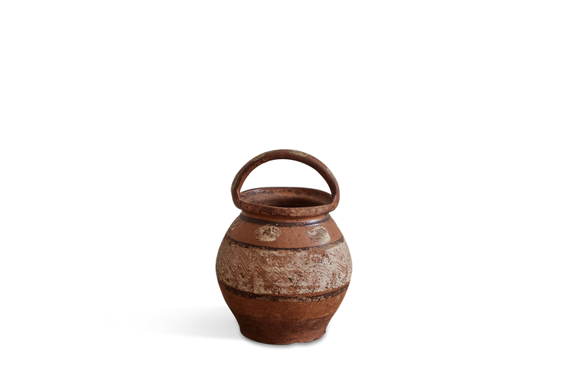 Small Scandinavian Painted Pot