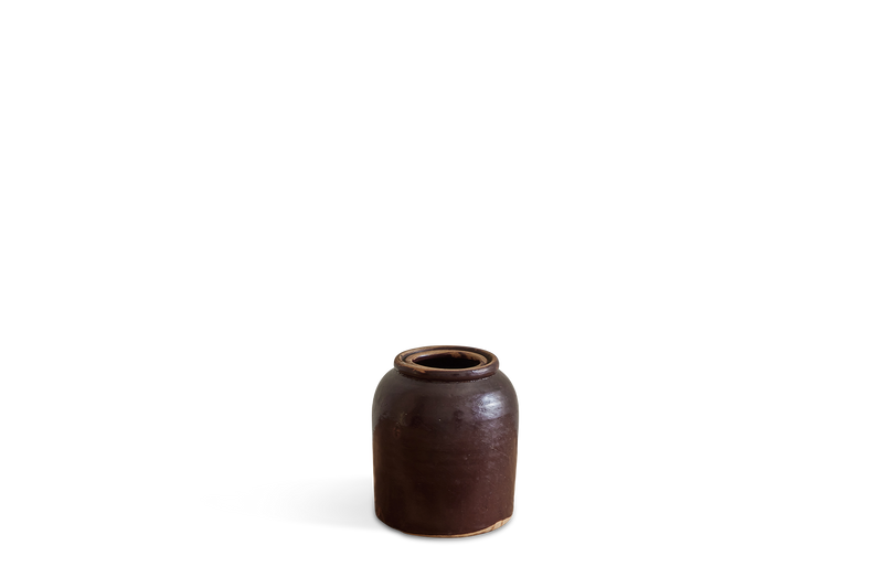 Small Albany Slip Brown Crock
