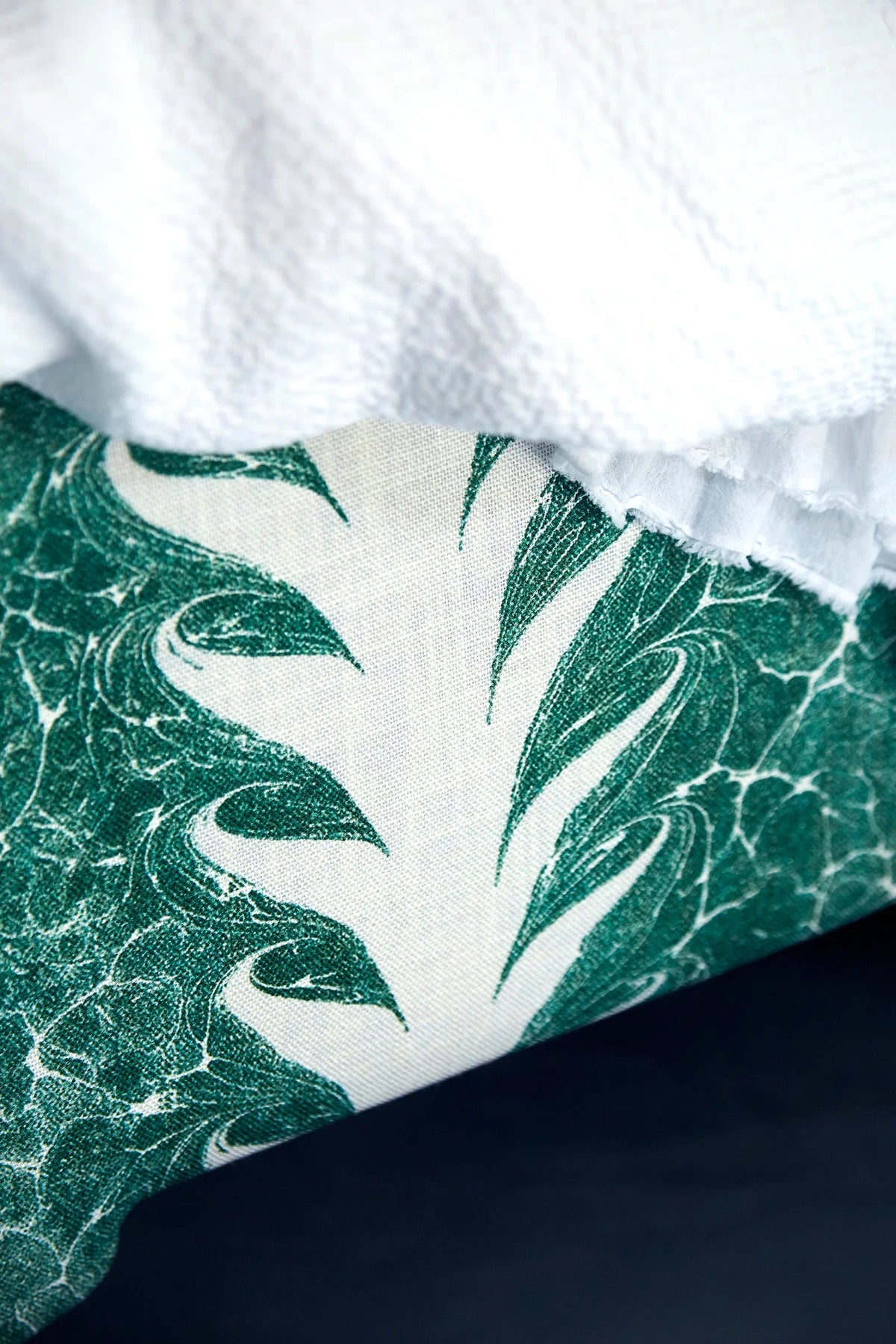 Palm Drop in Sea Green/Chalk