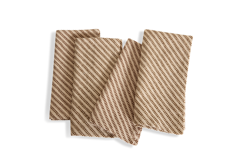 Nickey Kehoe Crescent Napkins, Cacao