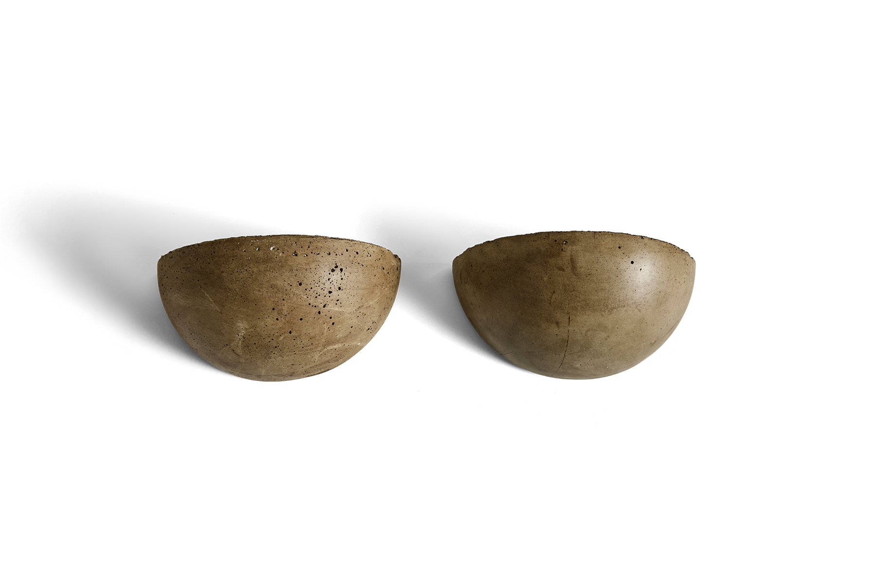 Pair of Brown Cement Sconces