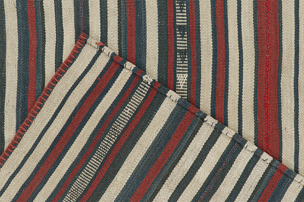 Shahsavan Jajim Kilim Rug 4'2" x 5'8"