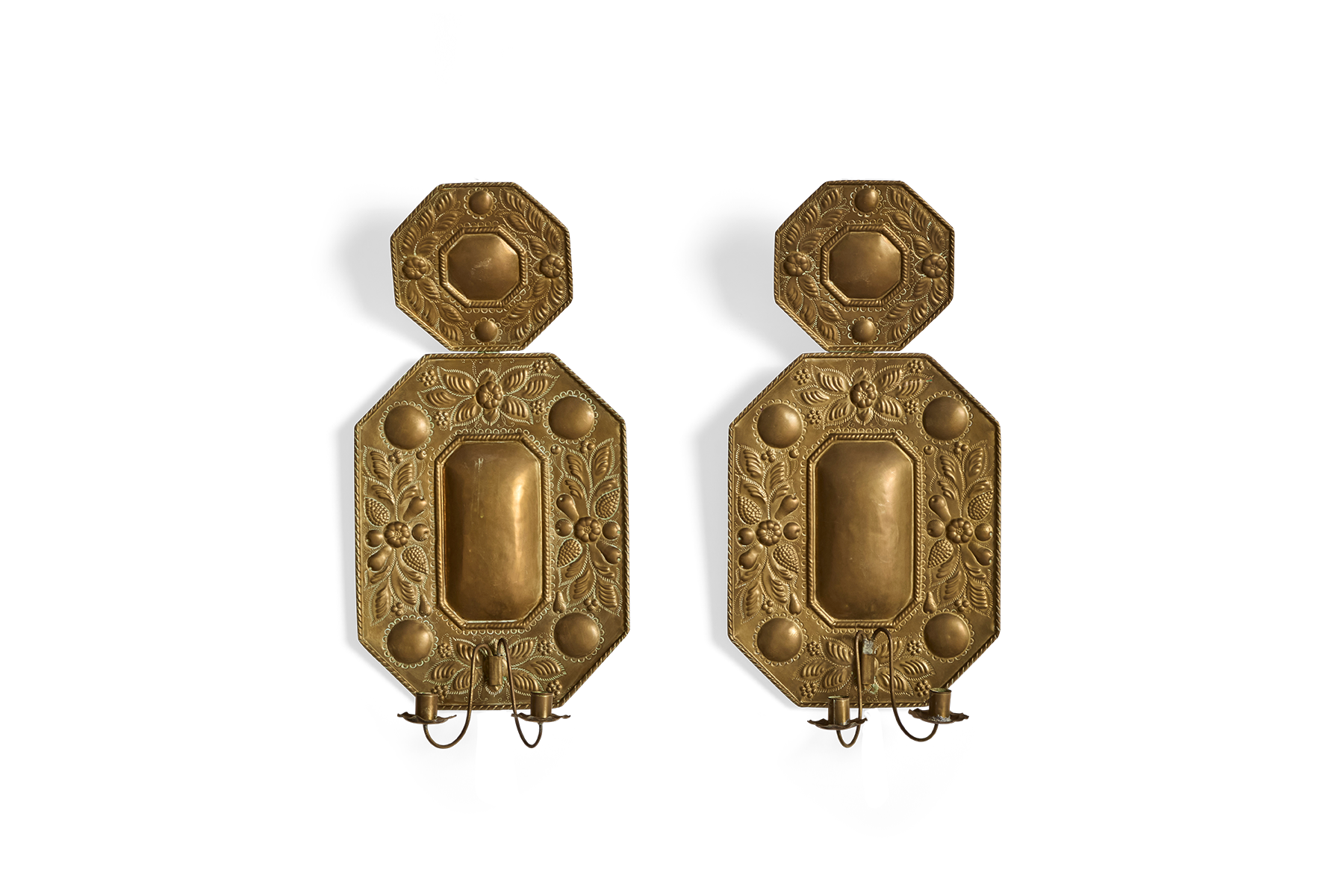 Pair of Brass Candle Sconces (NYC)