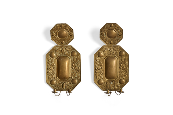 Pair of Brass Candle Sconces (NYC)