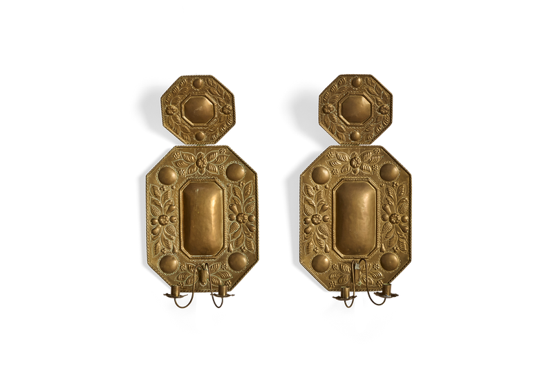 Pair of Brass Candle Sconces (NYC)