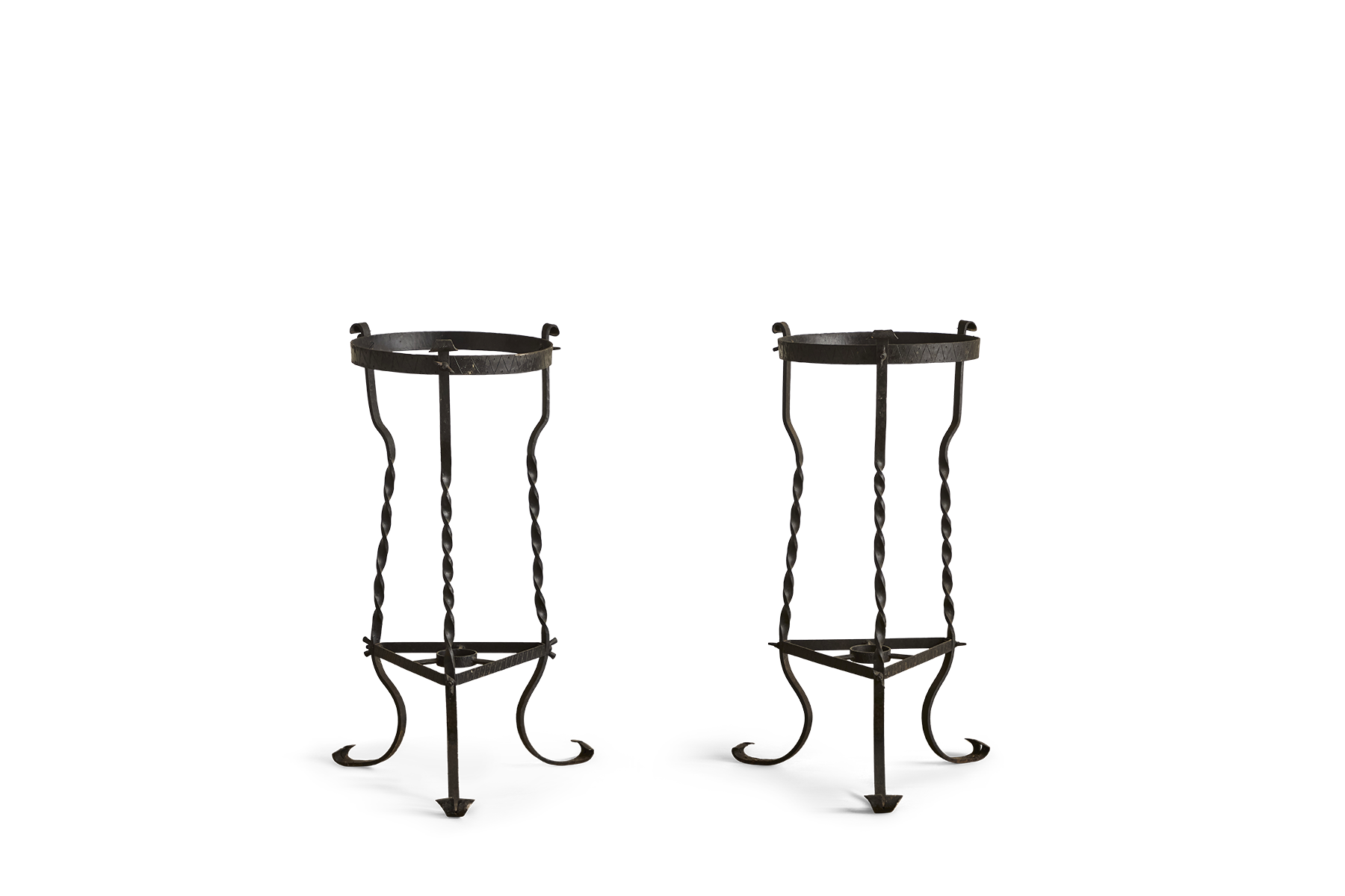 Pair of Iron Plant Stands (LA)