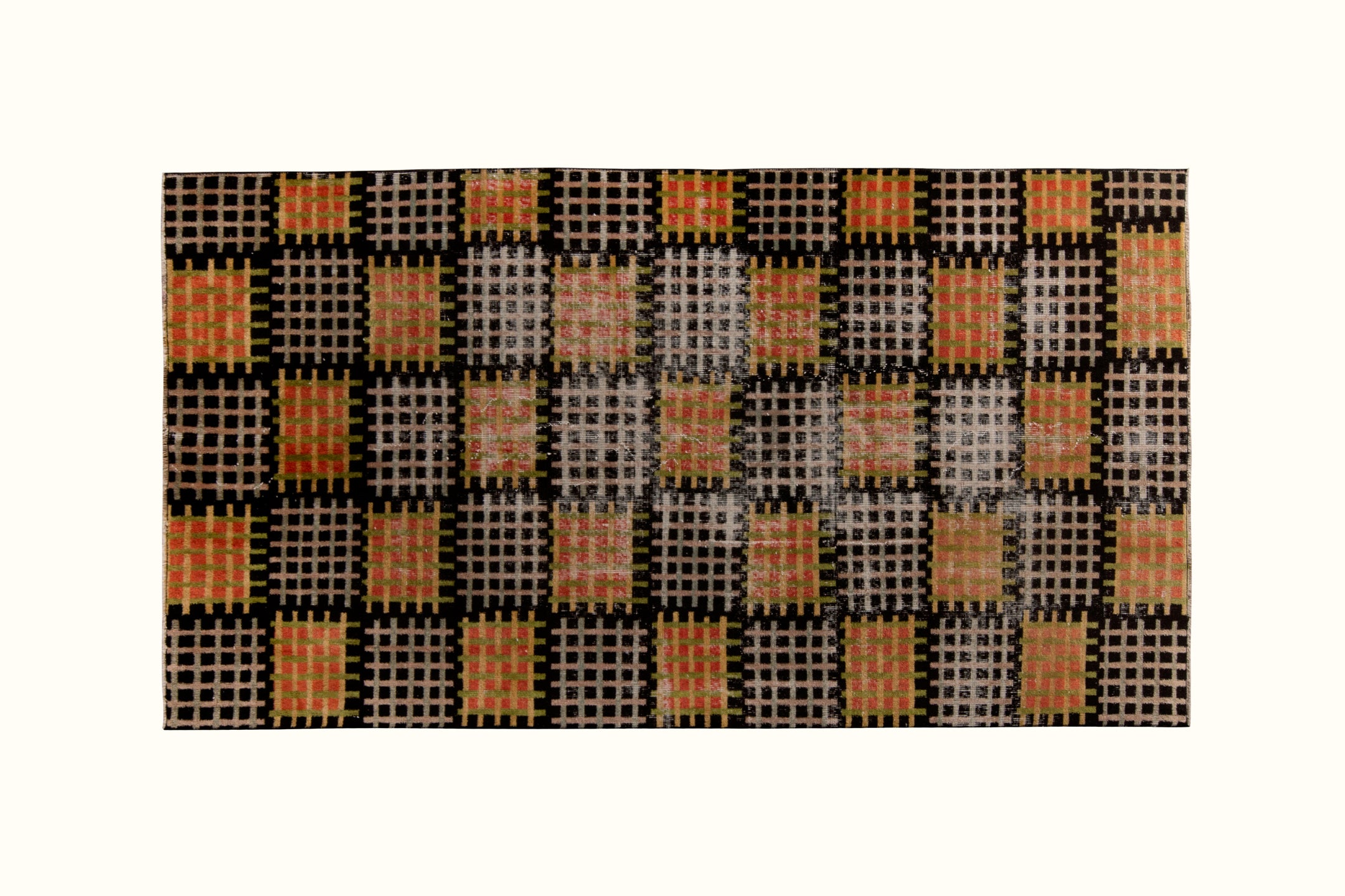 Turkish Grid Pattern Rug 4’9 x 8’10 (LA)