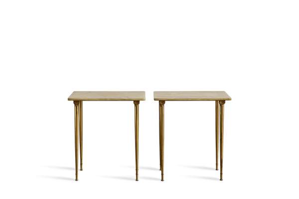 Onyx & Brass Side Tables (NYC)