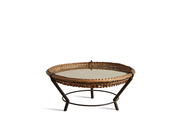 Rattan & Glass Coffee Table