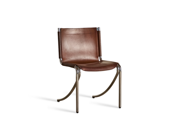 Leather & Chrome Chair (LA)