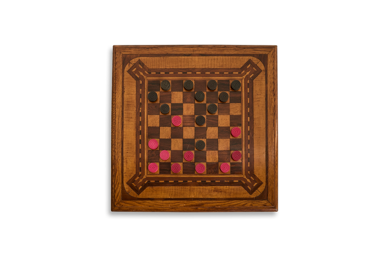 Inlay Wood Checker Board (LA)